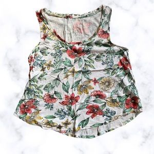 A new day floral tank top
